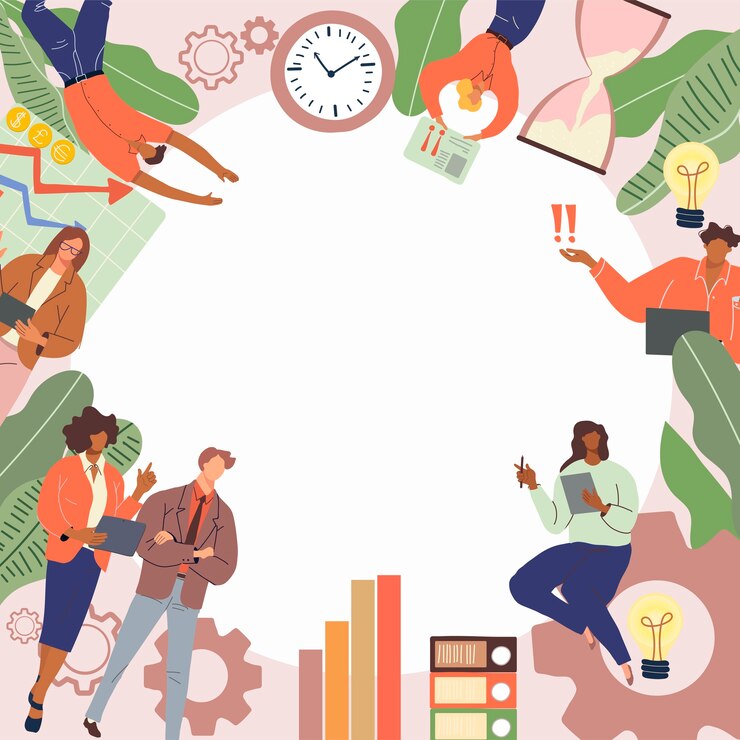 Vector abstract business people background