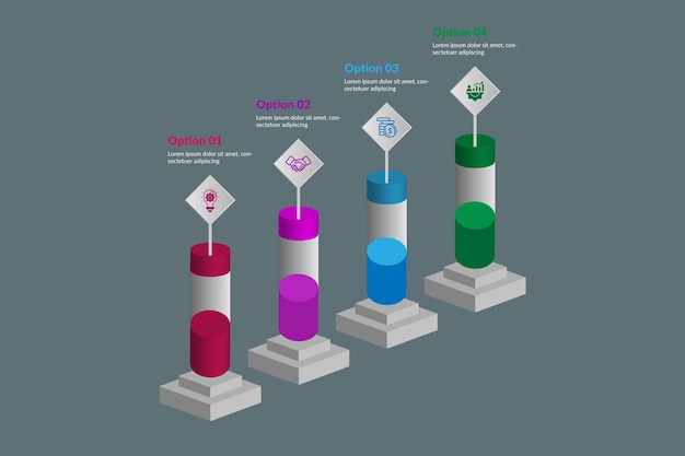 Abstract business statistic infographic design