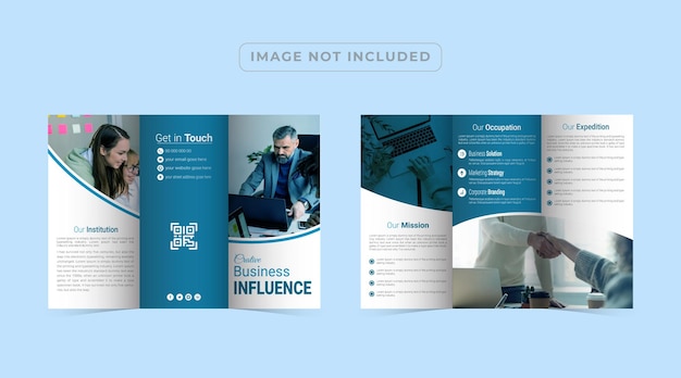 Vector abstract business trifold brochure template