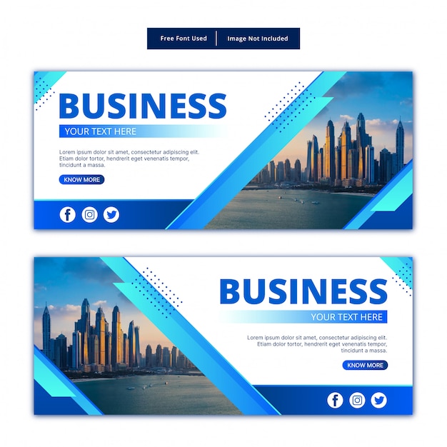 Vector abstract business white and blue template, simple horizontal layout design template.