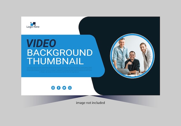 Vector abstract business youtube thumbnail template