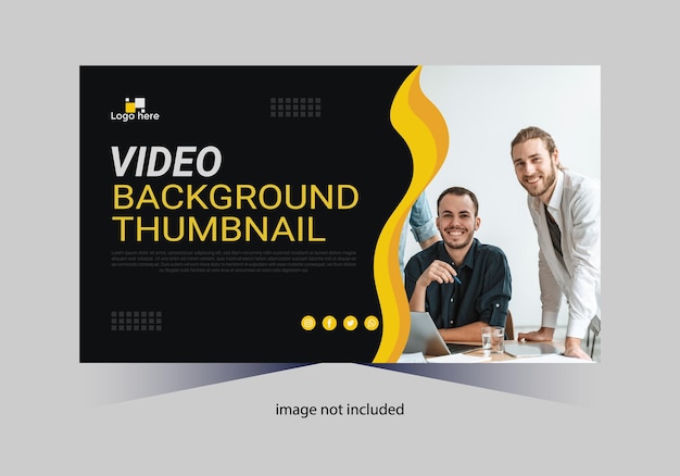 Vector abstract business youtube thumbnail template