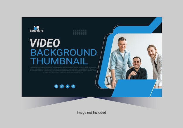 Vector abstract business youtube thumbnail template