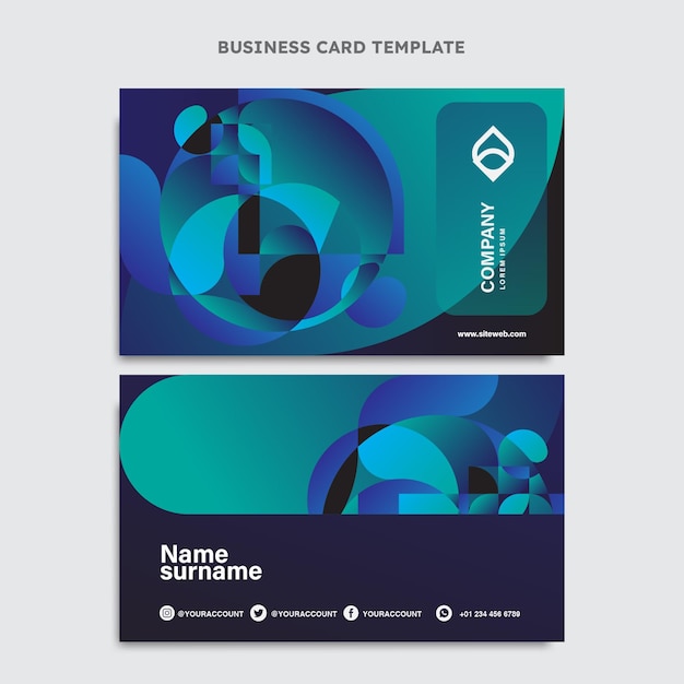 Vector abstract bussines card