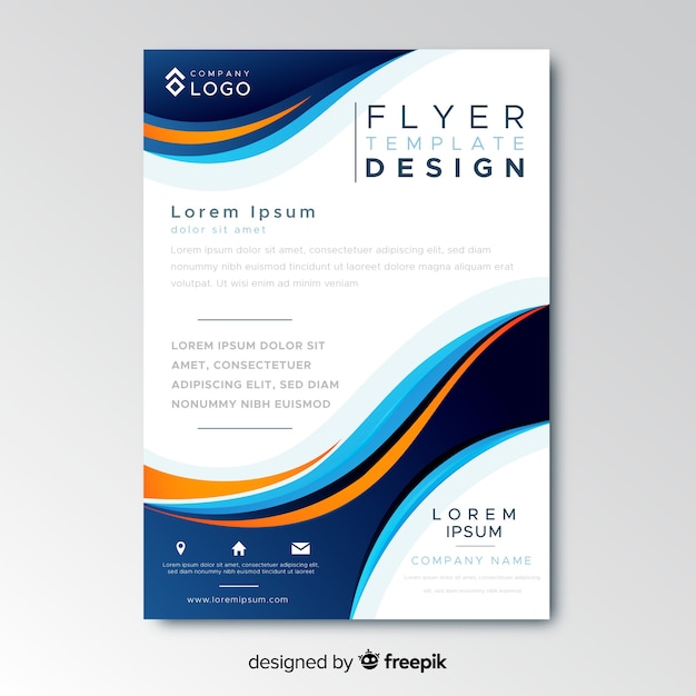Vector abstract bussiness flyer template