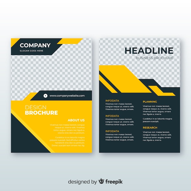 Vector abstract bussiness flyer template