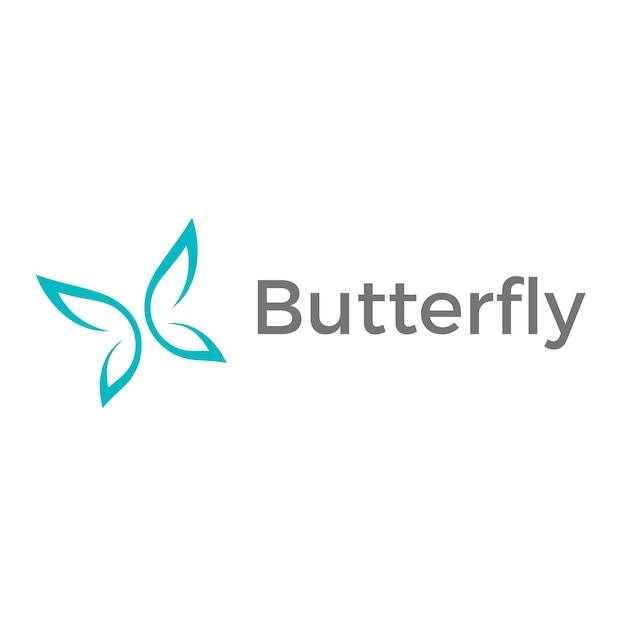 Abstract Butterfly Illustration Vector Logo Template