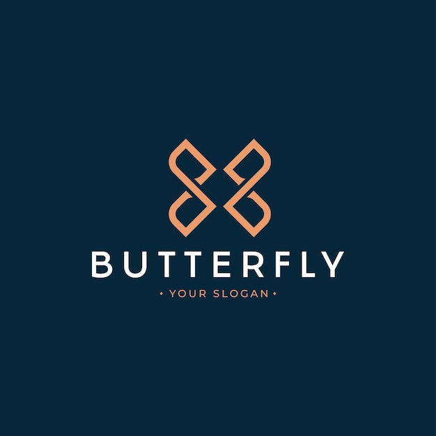 абстрактная бабочка и буква k логотип вектор
