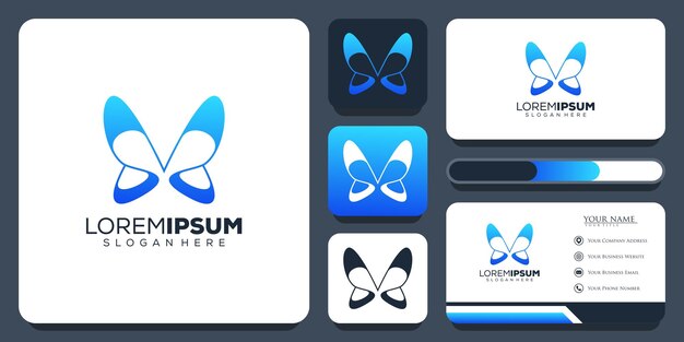 Abstract butterfly logo design