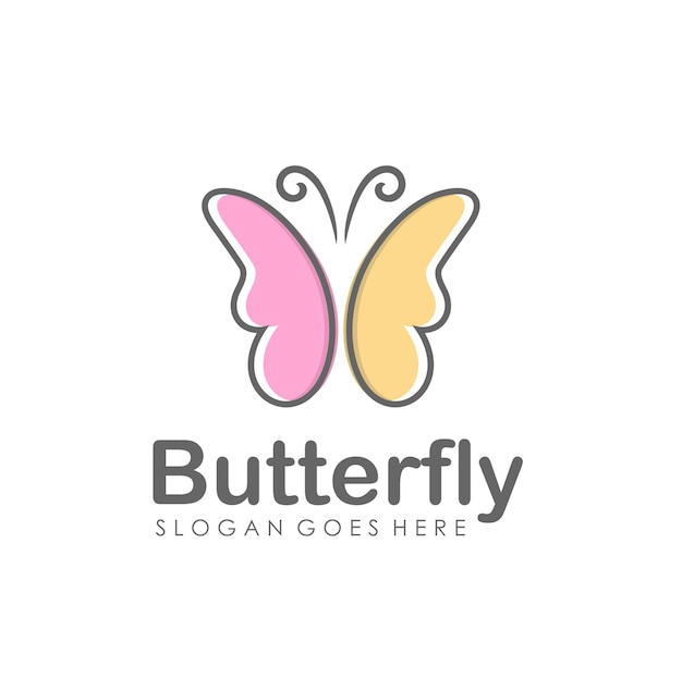 Abstract butterfly logo design