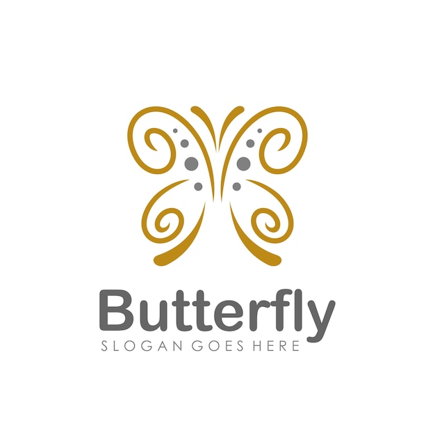 Abstract butterfly logo design