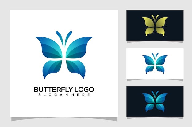 Abstract butterfly logo illustration