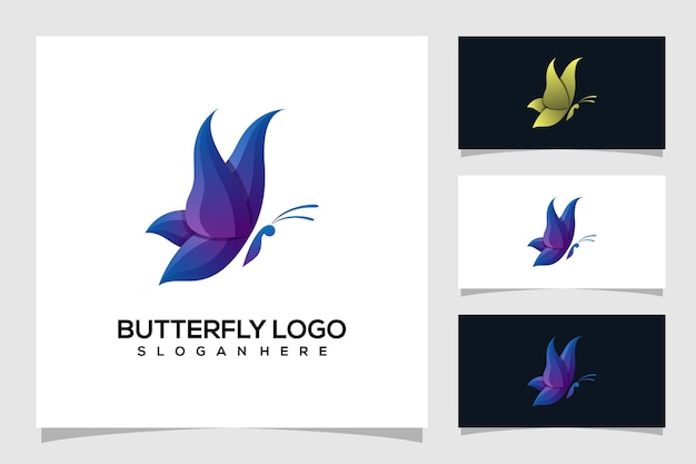 Abstract butterfly logo illustration