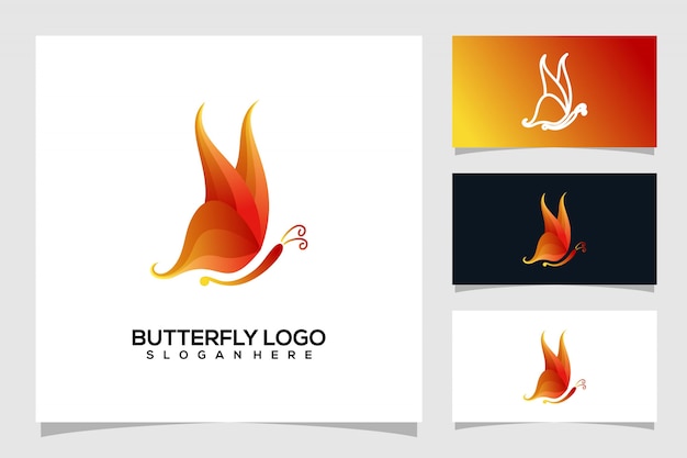 abstract butterfly logo