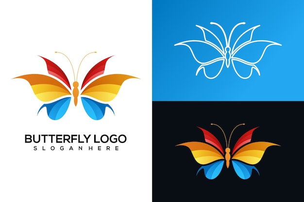 abstract butterfly logo