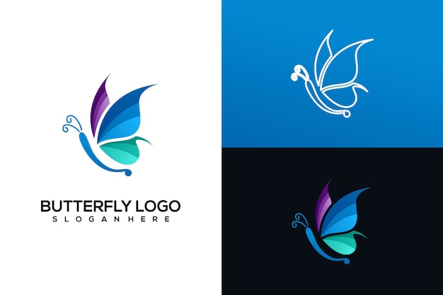 Абстрактная бабочка логотип