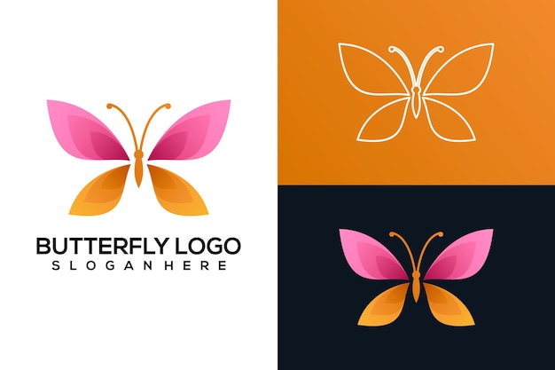 abstract butterfly logo