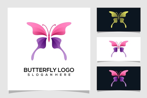 Vector abstract butterfly logo