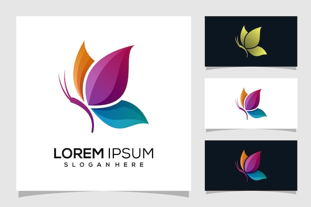 Vector abstract butterfly logo
