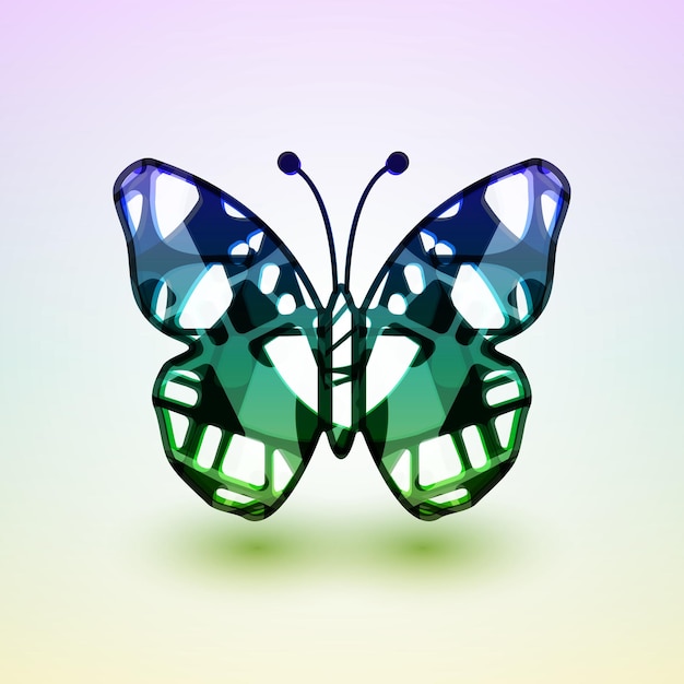 Vector abstract butterfly.