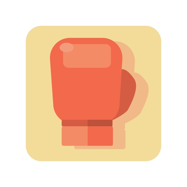 Vector abstract button icon boxing glove on white background vector