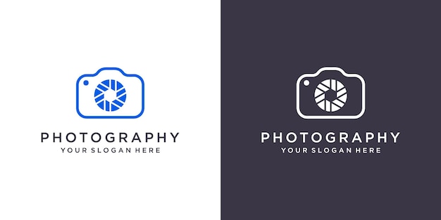 Vector abstract camera logo design