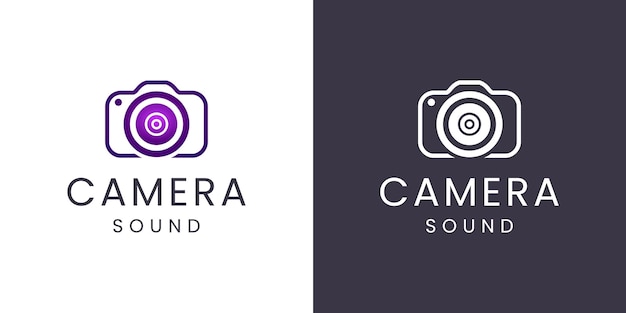 Vettore disegno astratto del logo della fotocamera