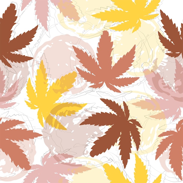 Abstract cannabis marijuana pattern background