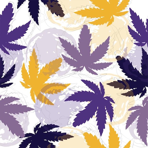 Abstract cannabis marijuana pattern background