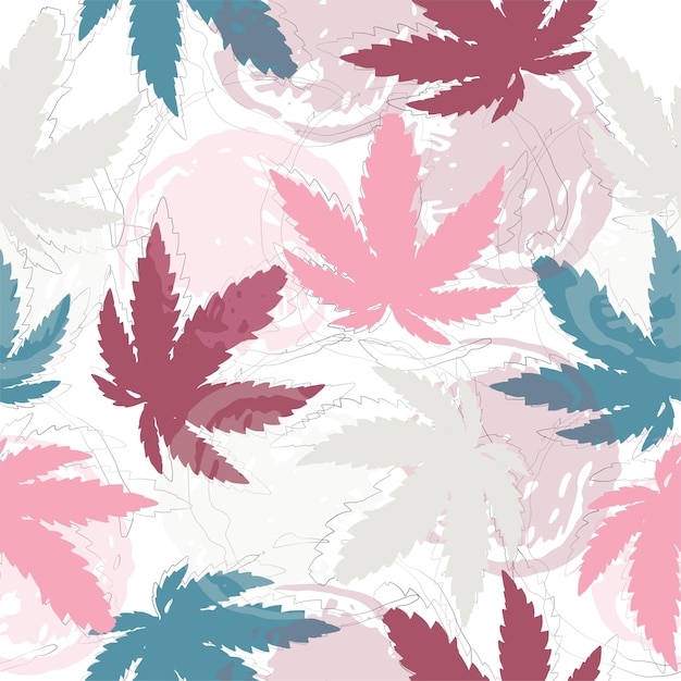 Abstract cannabis marijuana pattern background