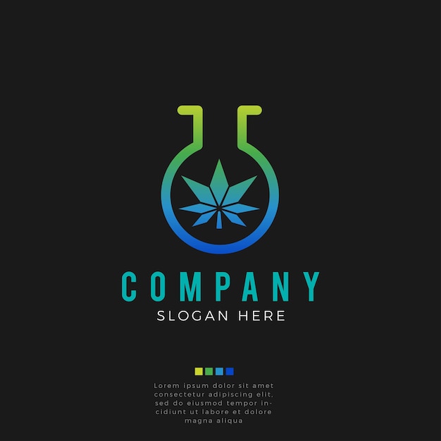 Abstract cannabisblad leb-logo