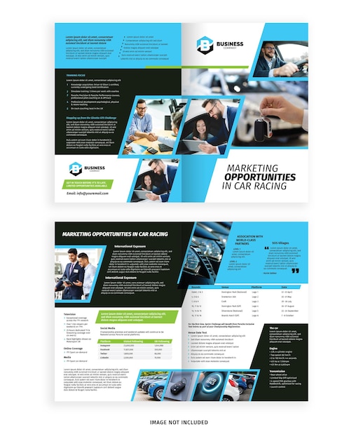 Abstract car dealer brochure template