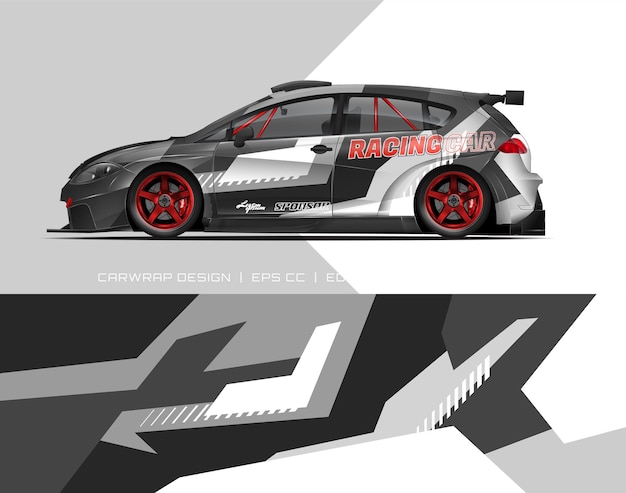 abstract car wrap design modern racing background design for vehicle wrap racing car rally etc