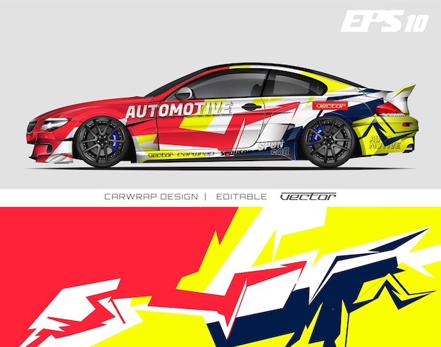 Design astratto dell'involucro dell'auto design moderno di sfondo da corsa per il rally di auto da corsa dell'involucro del veicolo ecc