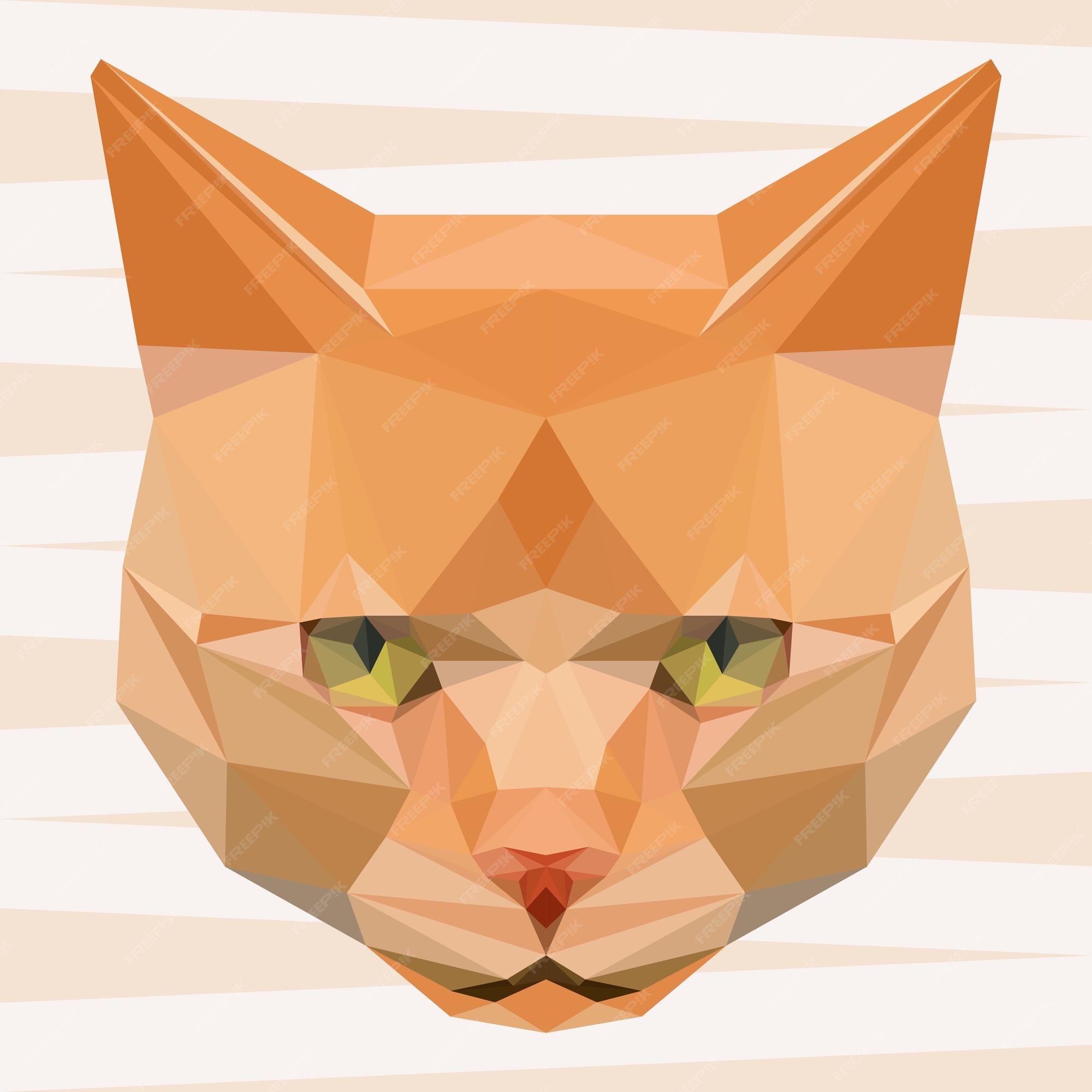 low poly love cats icon  Decorative Illustrations ~ Creative Market