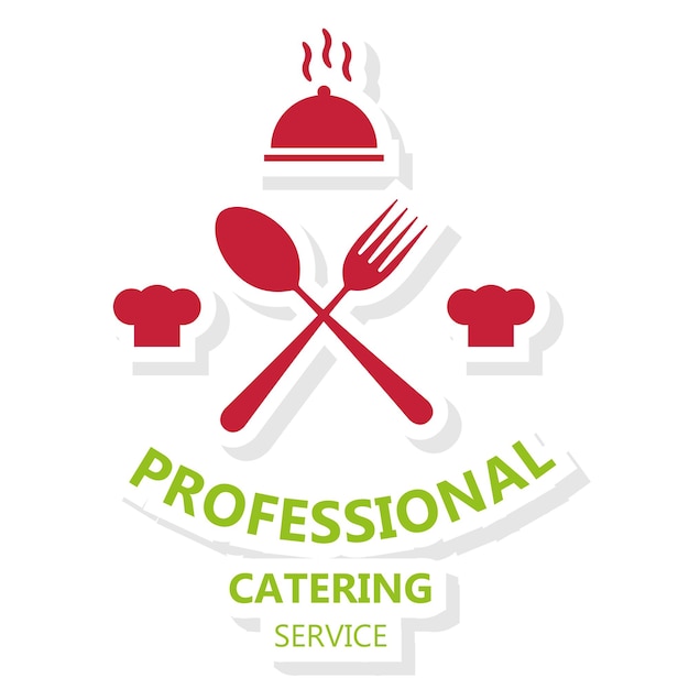 Design astratto del logo della ristorazione e arte simbolo