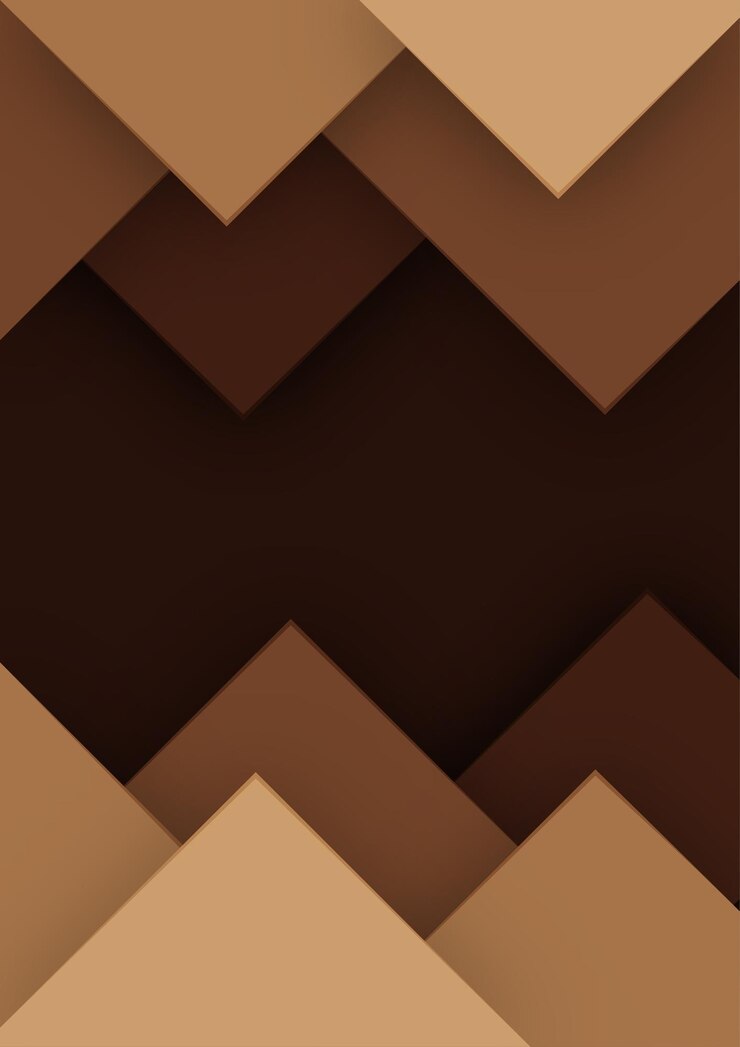 Abstract cave background paper cut style brown color tone with text space illustration presentation brochure flyer cover and poster template