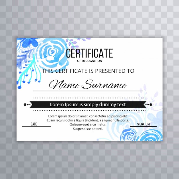 Abstract certificate design template vector illustration