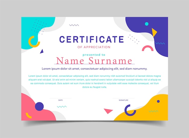 Abstract certificate or diploma