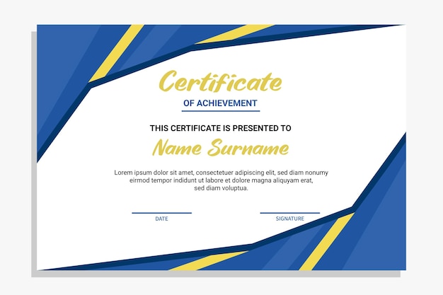 Abstract certificate template design