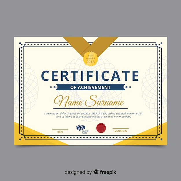 Abstract certificate template design