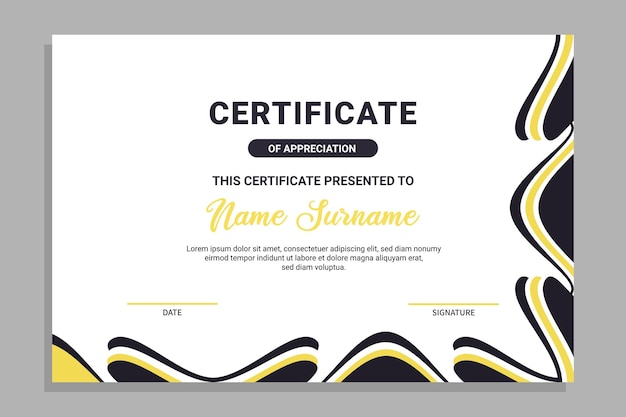 Abstract certificate template