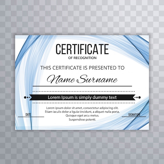 Abstract certificate