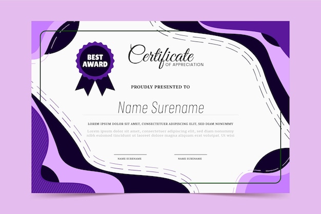 Vector abstract certificate