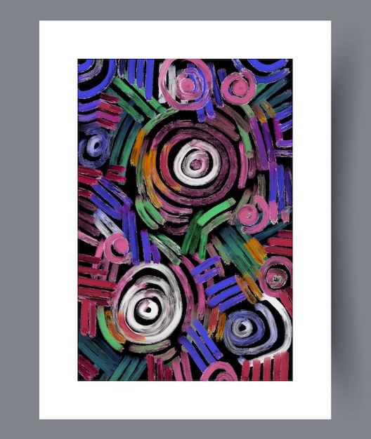 Abstract chaos modern tracery wall art print