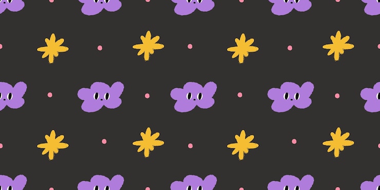 Vector abstract characters seamless pattern