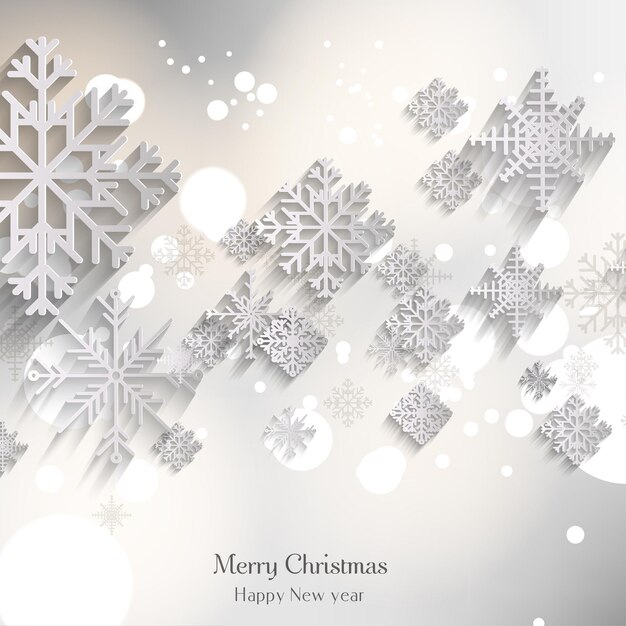 Vector abstract christmas background with snowflakes