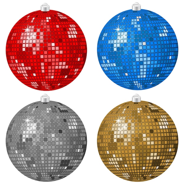 Vector abstract christmas balls