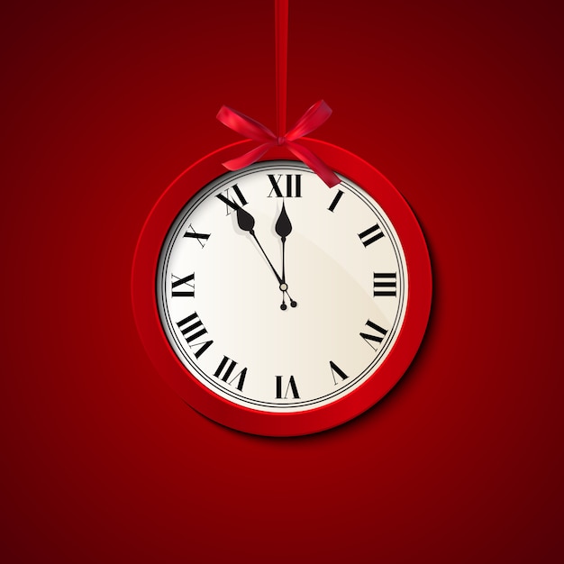 Vector abstract christmas clock