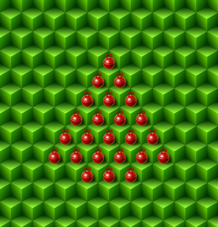 Vector abstract christmas cube seamless pattern